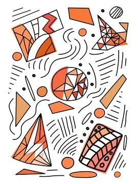 Doodle geometic Stock Illustration