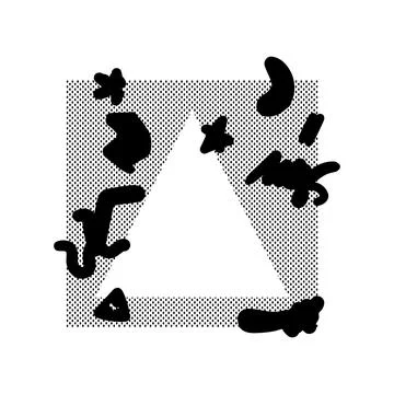 Doodle Geometric Frame Template Collection Kit Illustrazione stock