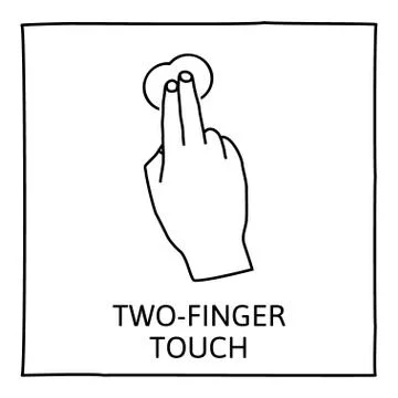 Doodle gesture icon Stock Illustration