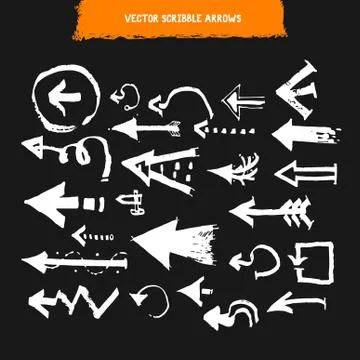 Doodle hand drawn arrows set Stock-Illustration