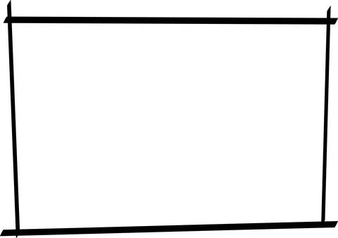 Doodle hand drawn highlight rectangles or frames. Cartoon Geometric shapes 库存插图