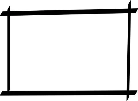 Doodle hand drawn highlight rectangles or frames. Cartoon Geometric shapes 库存插图