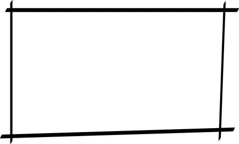 Doodle hand drawn highlight rectangles or frames. Cartoon Geometric shapes Stock Illustration