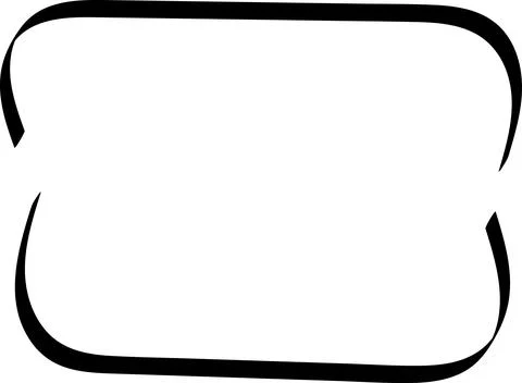 Doodle hand drawn highlight rectangles or frames. Cartoon Geometric shapes 库存插图