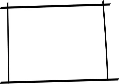 Doodle hand drawn highlight rectangles or frames. Cartoon Geometric shapes 库存插图