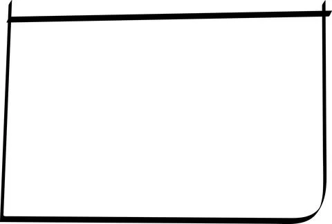 Doodle hand drawn highlight rectangles or frames. Cartoon Geometric shapes Stock Illustration