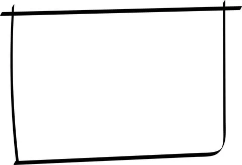 Doodle hand drawn highlight rectangles or frames. Cartoon Geometric shapes 库存插图