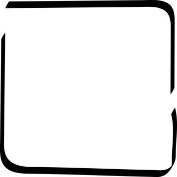 Doodle hand drawn highlight rectangles or frames. Cartoon Geometric shapes Stock Illustration