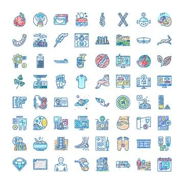 Doodle hand drawn icons vector collection 스톡 일러스트