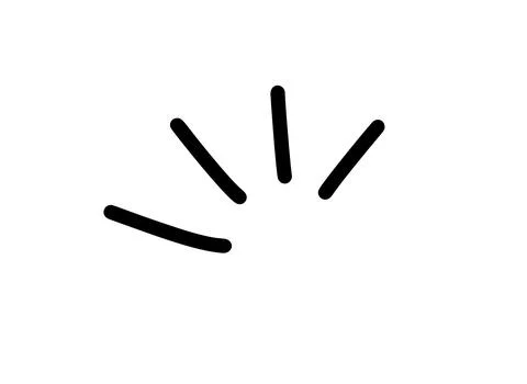 Doodle hand drawn lines element Black Rays. Comic explosion effect. Radiating Illustrazione stock