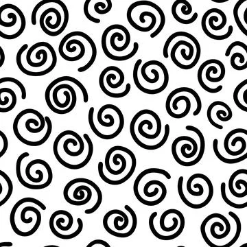 Doodle hand drawn seamless pattern. Scribble sketch texture background Stock Illustration