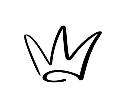 Doodle hand drawn vector crown Stock Illustration