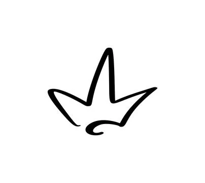 Doodle hand drawn vector logo crown Stock Illustration