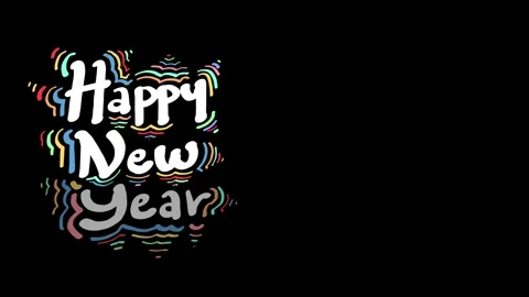 Doodle happy new year Stock-Footage 254425565