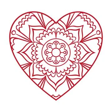 Doodle Heart Card Stock Illustration