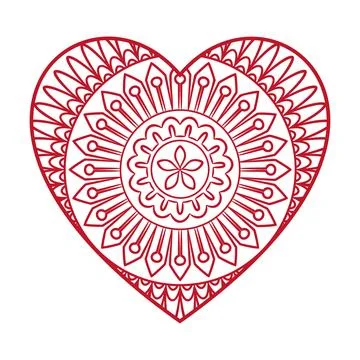 Doodle Heart Card Stock Illustration