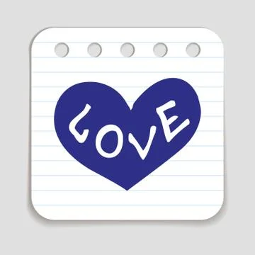 Doodle Heart Icon Stock Illustration