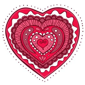 Doodle heart Stock Illustration