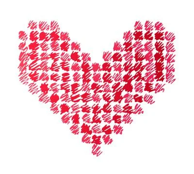 Doodle of a heart Stock Illustration