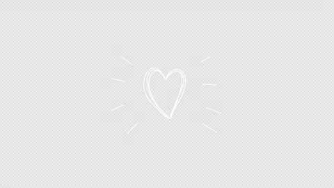 Doodle Heart with Radiating Lines Animation on Transparent Background Stock Footage 321551175