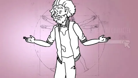Doodle Homeless Character 库存 After Effects