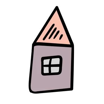 Doodle house. Sketch scribble style. Hand drawn build vector illustration Ilustración de archivo