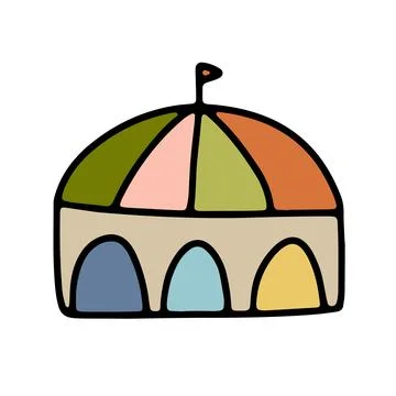 Doodle house. Sketch scribble style. Hand drawn build vector illustration Ilustración de archivo