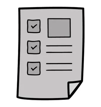 Doodle icon of checklist Stock Illustration