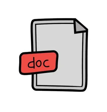 Doodle icon of document isolated on white background Stock Illustration