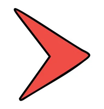 Doodle icon of forward arrow Stock Illustration