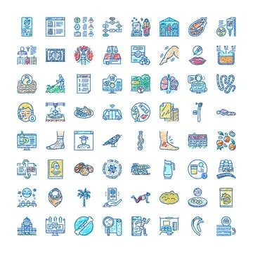 Doodle icon set covering various business and life concepts Stock Illustration