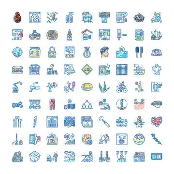 Doodle icons collection representing various abstract concepts Stock Illustration