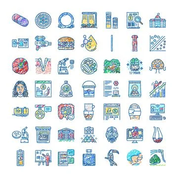 Doodle icons diverse collection capturing various concepts イラスト素材
