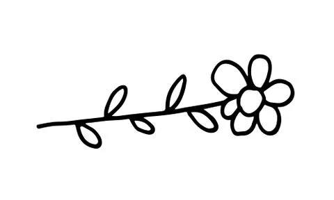 Doodle illustration of flower Stock Illustration