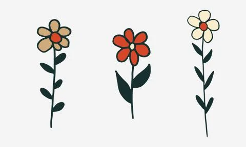 Doodle illustration of flower Stock Illustration