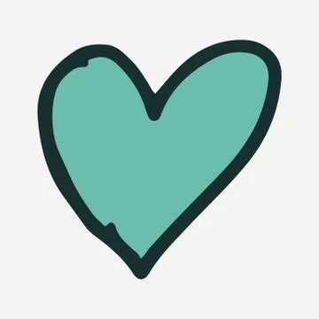 Doodle illustration of heart Stock Illustration