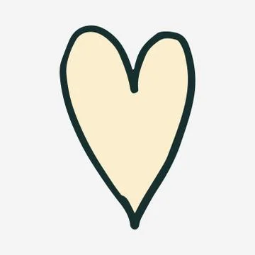 Doodle illustration of heart Stock Illustration