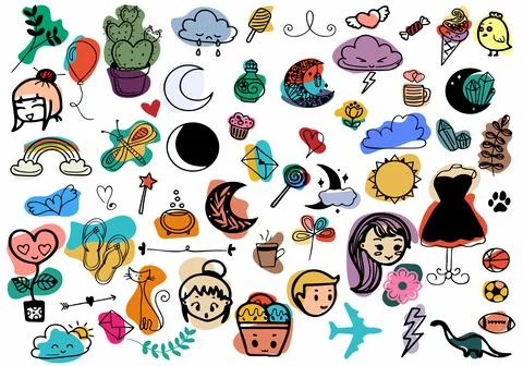 Doodle illustration Illustrazione stock