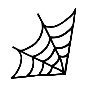 Doodle image of a black web. Vector illustration. Stock-Illustration