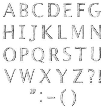 Doodle letters Stock Illustration