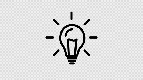 Doodle Lightbulb Idea Alpha Loop Stock Footage 335123388