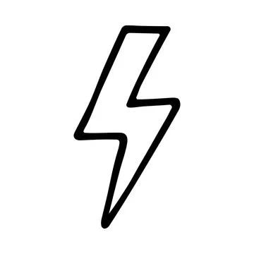 Doodle lightning. Hand-drawn vector illustration Stock Illustration