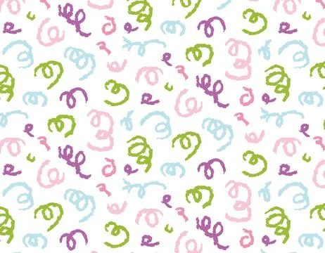 Doodle line pattern on a transparent background, vector design, seamless pa.. Stock Illustration