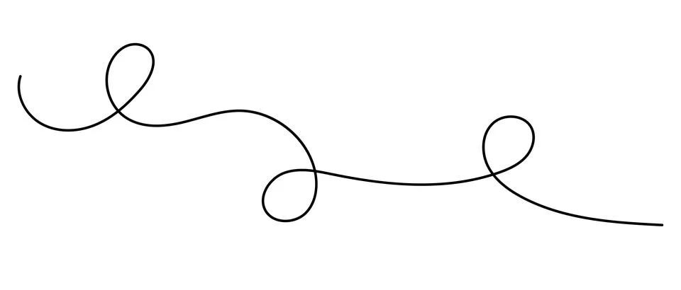Doodle line, vector drawing, isolated illustration, decorative abstract simpl Stock Illustration