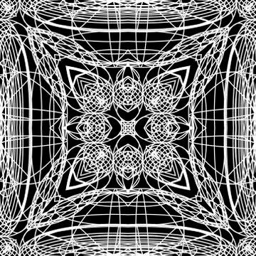 Doodle lines geometric seamless pattern. Vector ornamental modern background. Stock Illustration