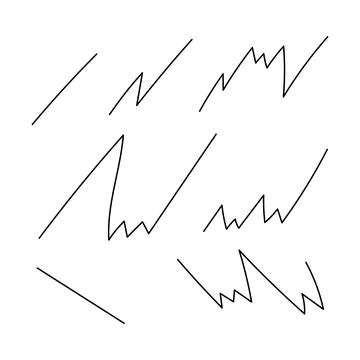Doodle lines, vector illustration on a white background Illustrazione stock