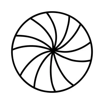 Doodle lollipop. Cartoon element, vector sketch illustration, black outline a Stock Illustration