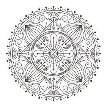 Doodle mandala Stock Illustration