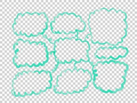 Doodle mind mapping data presentation set illustrator. Stock Illustration