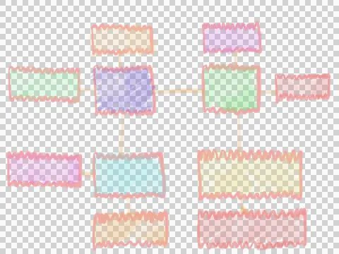 Doodle mind mapping data presentation set illustrator. Stock Illustration